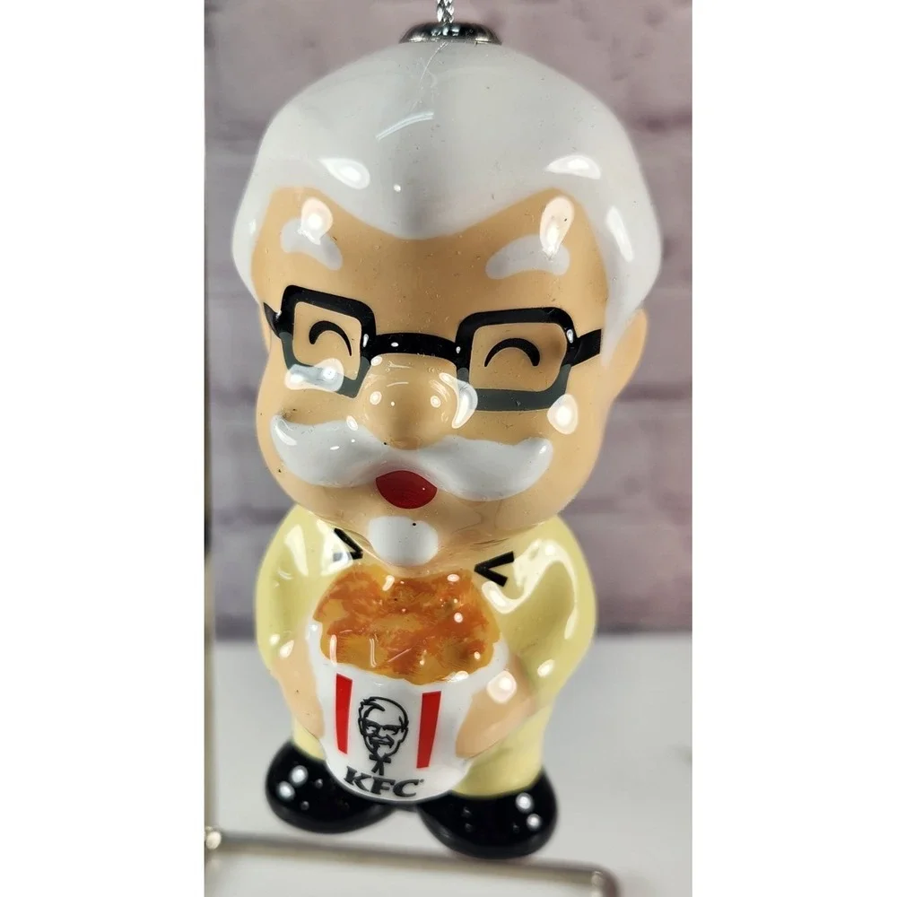 KFC Colonel Sanders Chicken Decoupage Christmas Holiday‎ Ornament